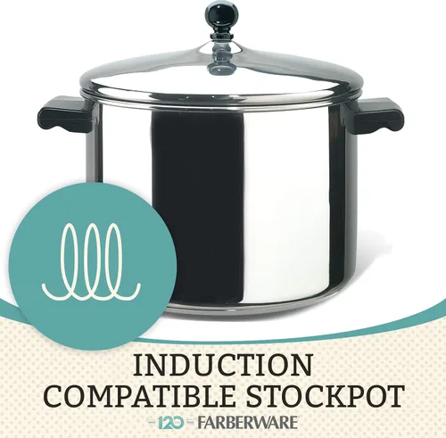 Miniatura 2 de Farberware Olla clásica de acero inoxidable de 6 cuartos con tapa + cacerola de 3 cuartos de galón