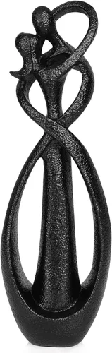 Miniatura 12 de Trycooling Estatua de los amantes de los besos, escultura abstracta, estatuas de resina para decoración del hogar, oficina, estante de escritorio