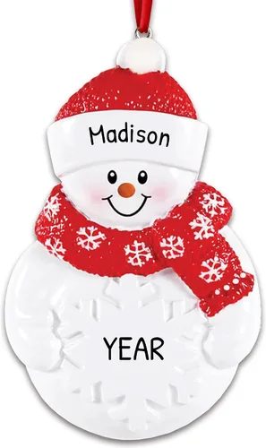 Miniatura 16 de Adornos de muñeco de nieve personalizados en 3D para árbol de Navidad, adornos de Navidad de muñeco de nieve Frosty 2025, adorno único con nombre