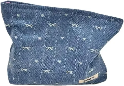 Miniatura 34 de SxoSyo Bolsas de cosméticos para mujer, bolsa de maquillaje grande, bolsa de viaje con cremallera, organizador de brochas de maquillaje para regalos