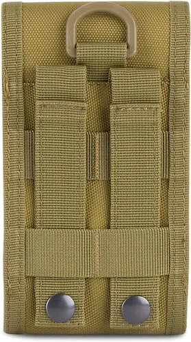 Miniatura 6 de Funda táctica Molle para teléfono inteligente grande para iPhone 17 Pro Max/16 Pro Max/16 Pro/16/15 Pro Max/14 Pro Max/13 Pro Max Beige Bronceado