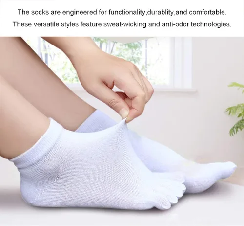 Miniatura 5 de HONOW Calcetines de algodón para correr de algodón para mujer (paquete de 56)