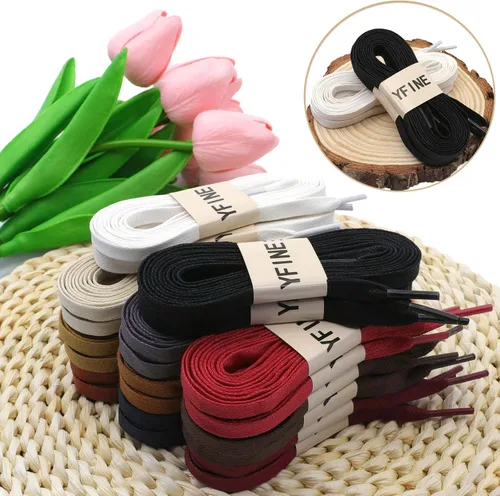Miniatura 6 de Cordones planos encerados para zapatos zapatos deportivos para hombres y mujeres botas - 2 pares
