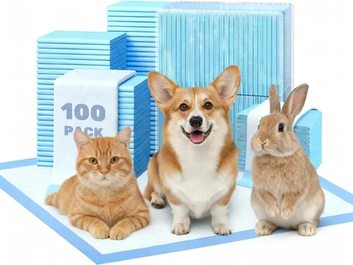 Miniatura 13 de FluffyDream Almohadilla de Entrenamiento Impermeable Súper Absorbente para Perros y Cachorros, Almohadilla para Mascotas para Entrenar en Casa, Azul
