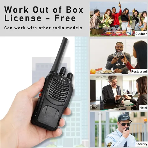 Miniatura 5 de TID Radios Radios Walkie Talkies de largo alcance para adultos, radio bidireccional recargable electrónica (paquete de 6) 16 canales de mano