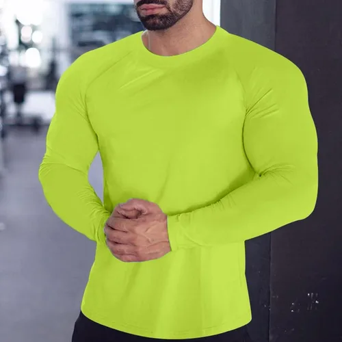 Miniatura 52 de Camisas de compresión atléticas de manga larga para hombre, capa base, camisa de entrenamiento atlético, camisas de compresión, camisetas deportivas