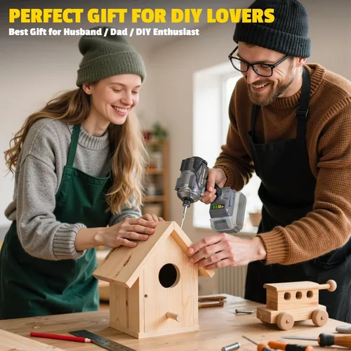 Miniatura 2 de DIYtoolifz Destornillador de impacto inalámbrico de 1/4 de pulgada compatible con batería Dewalt de 20 V (solo herramienta), taladro de impacto sin