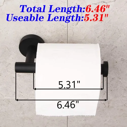 Miniatura 5 de GERZWY Moderno juego de accesorios de baño de 3 piezas, soporte para papel higiénico y 2 ganchos para toallas, montaje en pared, acero inoxidable