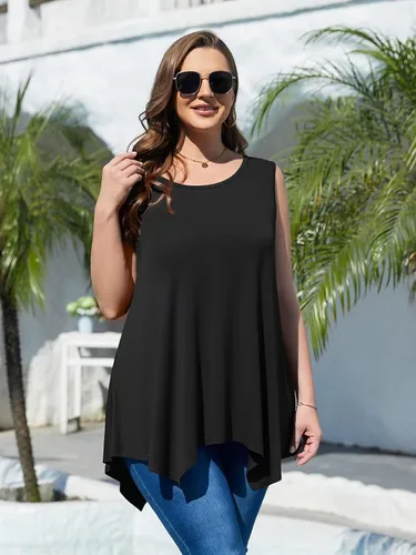 Miniatura 2 de Belaroi, camiseta sin mangas, cómoda de tamaño grande, para mujer