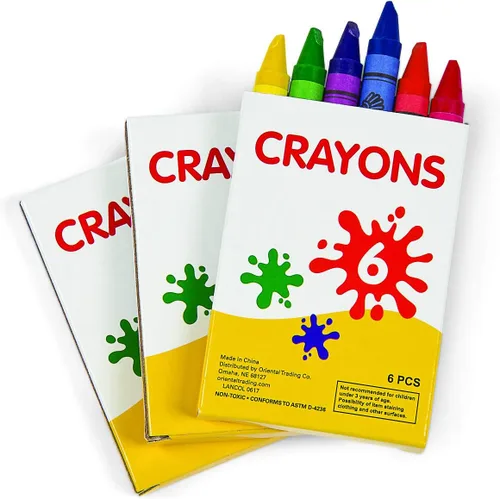Fun Express Paquetes de crayones a granel, guardería, recuerdos de fiesta y suministros escolares (48)