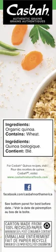 Miniatura 3 de Casbah Quinoa, grano entero, orgánico, 7 onzas (paquete de 6), súper grano, perfecto para hacer guarniciones fáciles y sabrosas, vegano y vegetariano