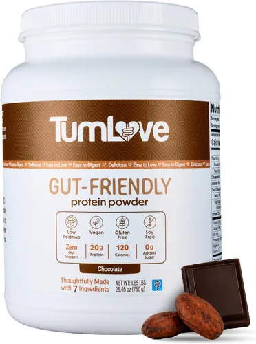 Polvo de Proteína Vegano TumLove - Certificado Bajo FODMAP, Sin Gluten, Sin Lácteos, Sin Soja, 100% Apto para el Intestino y Sin Hinchazón, Chocolate