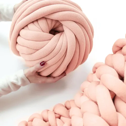 Miniatura 12 de Hilo para tejer con los brazos para hilo grueso, ganchillo tubular gigante para hacer mantas DIY, tejido a mano con nudos trenzados, manta lavable