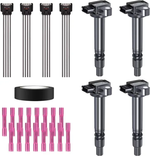 Miniatura 10 de Juego de 4 bobinas de encendido y conector hembra arnés de enchufe compatible con Infiniti Frontier Altima Versa Sentra NV200 Rogue FX50 QX60 QX70