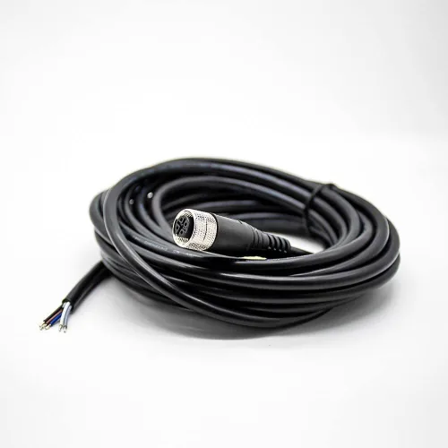 Miniatura 47 de Elecbee Cable M12 A-Code Conector recto de cabeza hembra individual Cable eléctrico de enchufe de aviación (cable de 12 pines 1M/3.3 pies)