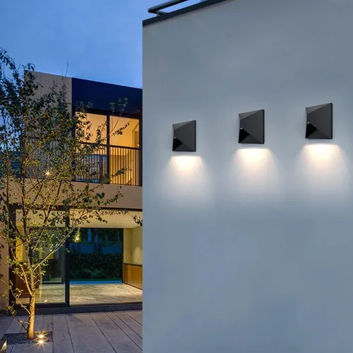 Miniatura 9 de Lámpara de pared para exteriores, lámpara LED moderna de pared de 8 W para exteriores, luces de porche delantero, aplique de pared negro impermeable