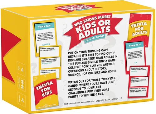 Miniatura 6 de ¿Quién sabe más? Niños o adultos, El juego de trivia definitivo para niños, adolescentes y adultos - Un divertido juego de fiesta familiar
