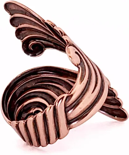 Miniatura 5 de Anillo de desplazamiento de cobre, anillo de derivación de cobre sólido, joyería de cobre puro ajustable
