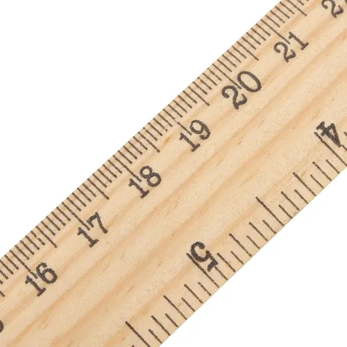 Miniatura 4 de MUKCHAP Paquete de 144 reglas de madera, rectas de 12 pulgadas, madera métrica de 11.8 in con centímetros y pulgadas para medir, oficina, 2 escalas