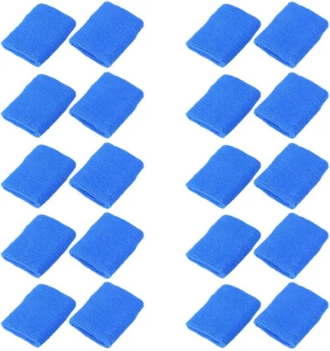 Miniatura 11 de Paquete de 10 pulseras absorbentes coloridas para deportes, baloncesto, fútbol, fiesta, actividades al aire libre