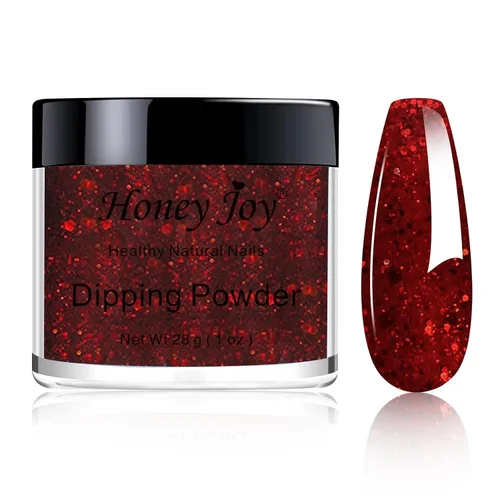 Miniatura 8 de Honey Joy Juego de 8 piezas de polvo de inmersión fino para inmersión en polvo, sistema de color de uñas en polvo, rosa claro de verano, violeta