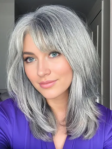 Miniatura 30 de TISHINING Pelucas rubias cortas en capas para mujeres blancas, longitud de la barbilla, color rubio ceniza, parte lateral, peluca Pixie Bob, cabello