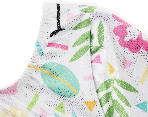 Miniatura 27 de HOZIY - Leotardos de manga larga para niñas, de gimnasia, para niños pequeños, trajes florales de unicornio, galaxia, arco iris, patrón de rayas
