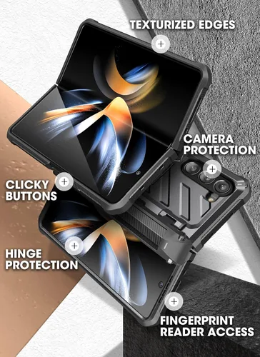 Miniatura 8 de SUPCASE Unicorn Beetle Pro - Funda para Galaxy Z Fold 5 5G (2023), con protector de pantalla integrado y soporte de cuerpo completo de doble capa