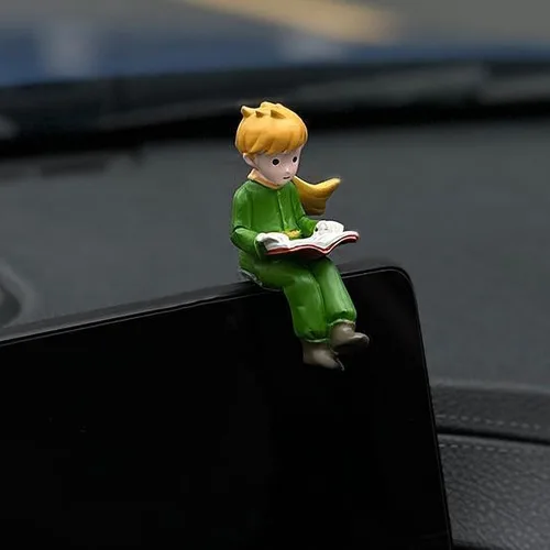 Miniatura 12 de Estatuas de Príncipe con Rosa para Decoraciones de Tablero de Automóvil, Accesorios de Decoración Interior del Tablero, Espejos Retrovisores