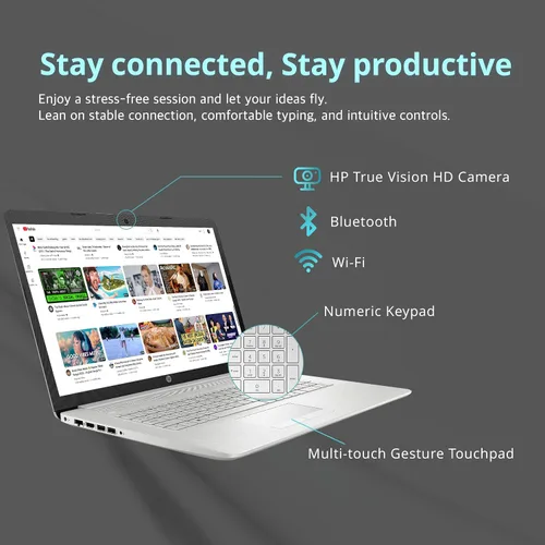 Miniatura 4 de HP Portátil empresarial FHD de 17.3", Intel Core i5-1135G7 de 11ª generación (Beats Intel i7-1065G7), 8 GB de RAM, SSD PCIe de 512 GB, teclado