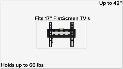 Miniatura 7 de Flash Furniture Soporte fijo de pared para TV con nivel integrado, tamaño VESA máximo 7.874 x 7.874 in, se adapta a la mayoría de televisores de 17