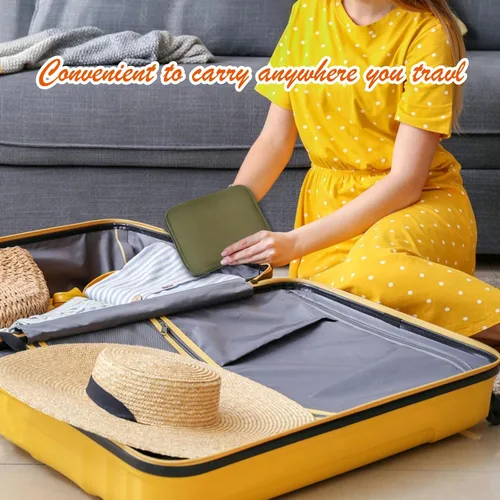 Miniatura 7 de Kit de costura con estuche, suministros de costura portátiles para el hogar, viajero, adultos, principiantes, emergencia, contiene 18 hilos