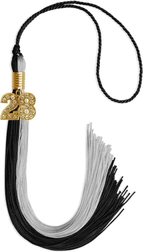 Miniatura 178 de Endea Graduation Borla de doble color con dije dorado (negro/oro brillante, 2022)