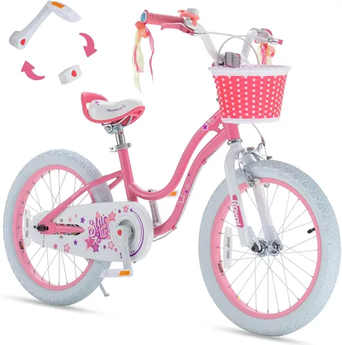 Miniatura 17 de RoyalBaby Bicicleta EZ para niñas, bicicleta Stargirl, entrenamiento libre, equilibrio a pedal, bicicleta de fácil aprendizaje, 12-20 pulgadas