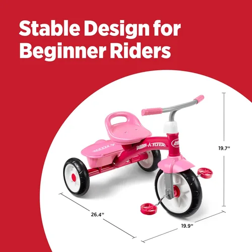 Miniatura 2 de Radio Flyer Triciclo Red Rider para edades de 2.5 a 5 años, bicicleta de tres ruedas para niños pequeños, triciclo para niños, juguete de montar al