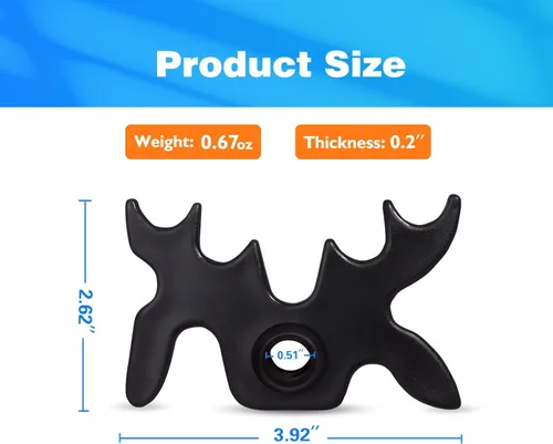 Miniatura 3 de GSE - Cabeza de puente portátil de plástico negro con cabeza de alce, cabeza de puente de taco de billar, accesorios para taco de billar para mesa