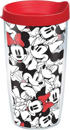 Miniatura 12 de Tervis Disney - Minnie Expressions - Vaso aislado de doble pared hecho en Estados Unidos mantiene las bebidas frías y calientes, 10 onzas, ondulado