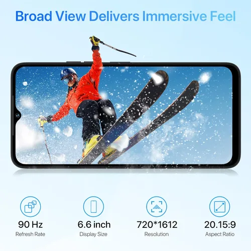 Miniatura 3 de UMIDIGI Teléfono inteligente G5 Android 13, 5000mAh 8+128GB/TF 1TB Expand, Pantalla ultra delgada de 6.6 pulgadas, Cámara AI de 50MP, huella