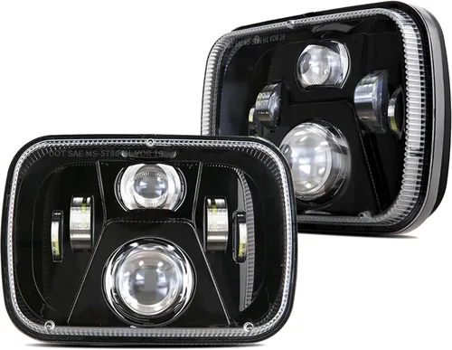 Faros delanteros LED H6054 de 5 x 7, 7 x 6, 110 W, 8400 lm, faros delanteros de haz sellado alto y bajo, DOT antideslumbrante, compatibles con Jeep