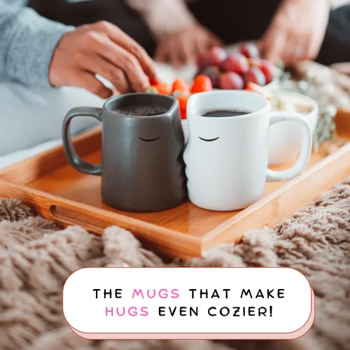 Miniatura 2 de Occasionals - Juego de tazas de pareja besándose, regalo de boda para parejas 2025, regalos de compromiso, Día de San Valentín, lindas tazas de café