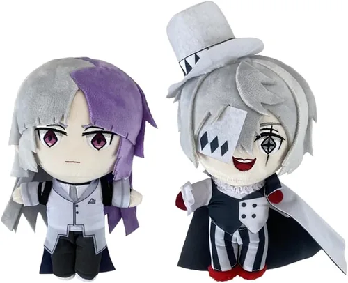 LUNK 2pcs BSD Plush Sigma Soft Figura Nikolai Vasilievich Gogol Anovskii Anime almohada 7.9 in personaje de dibujos animados almohada almohada 2