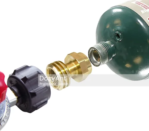 Miniatura 2 de DOZYANT Adaptador de propano de 1 libra para cilindro desechable desechable, adaptador de tanque de propano de 1 libra a 20 libras, dispositivo