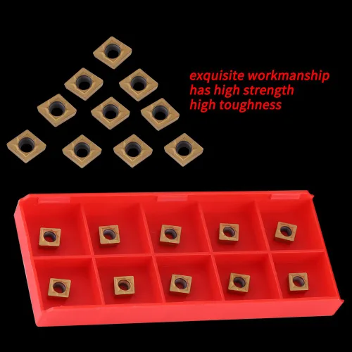 Miniatura 3 de Insertos de puntas de carburo, 10 piezas de puntas de carburo CNC insertos CCMT060204-HM YBC251 cortador de inserción de carburo cortador de torno