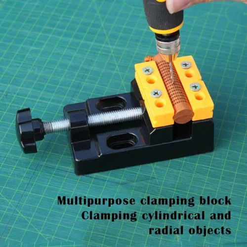 Miniatura 5 de Tvoip Herramienta de tallado artesanal de escultura de bricolaje, abrazadera de banco de mandíbula universal, mini prensa de taladro, tornillo