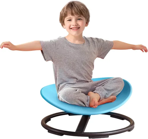 Miniatura 11 de Silla giratoria sensorial para niños con autismo de 3 años en adelante, silla giratoria para sentarse y girar para niños con TDAH, sillas