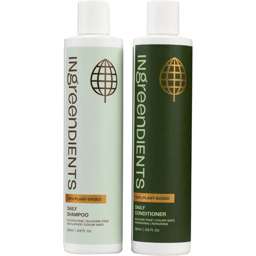 Ingreendients Champú y acondicionador vegano no tóxico con ingredientes orgánicos, vinagre de sidra de manzana, aceite de árbol de té, color seguro,