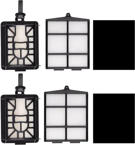 Paquete de 6 filtros HEPA para Shark RV2820YE, AV2800ZE, AV2810YS, AI AV2501AE AV2501S RV2502AE RV2520AOUS AV2510AOUS AV2511AE RV2610WD RV2610WA, 2