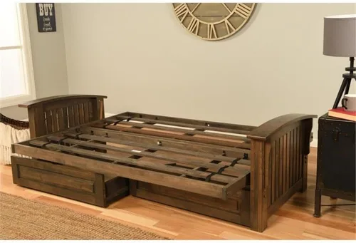 Miniatura 4 de Kodiak Furniture Washington - Marco de futón tamaño Queen con cajones de almacenamiento, marco de futón de madera con colchón incluido en color azul