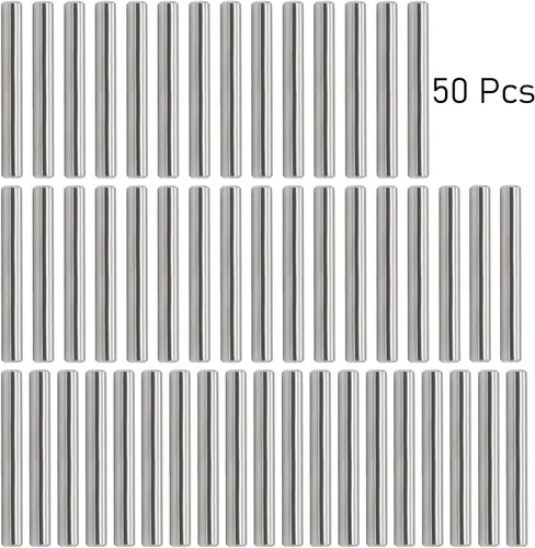 Miniatura 2 de 50 clavijas de 0.118 in de diámetro x 1.181 in de longitud 304 de acero inoxidable 304 clavijas de soporte de barra de metal elementos usados
