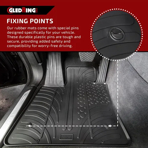 Miniatura 6 de Gledring Alfombrillas de goma de ajuste personalizado de Estados Unidos para todo tipo de clima, diseñadas para BMW Serie 2 Gran Coupe Sedan (F44)